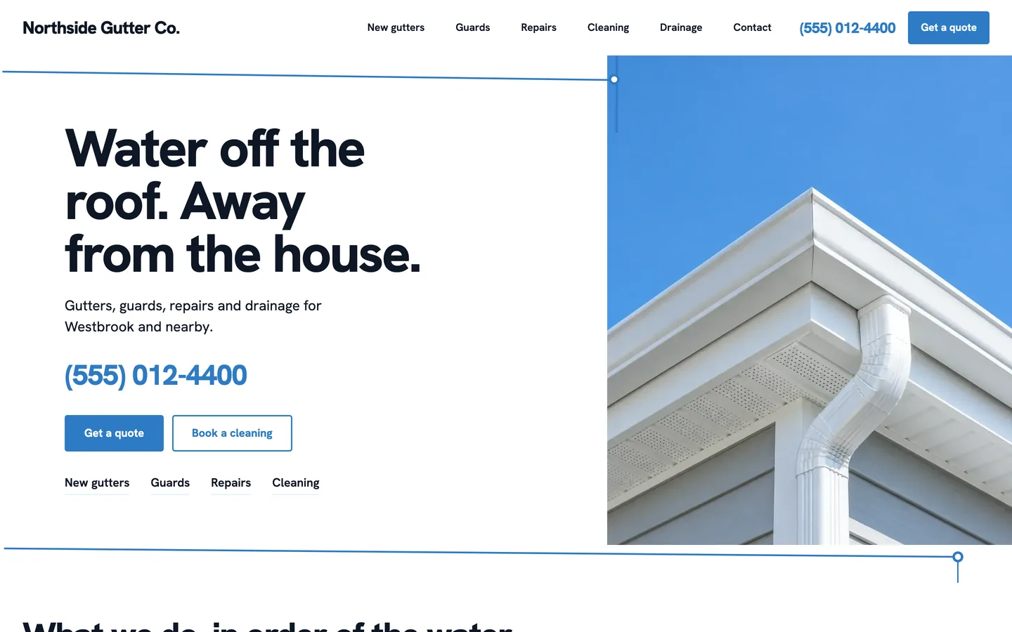 Pitch website template homepage