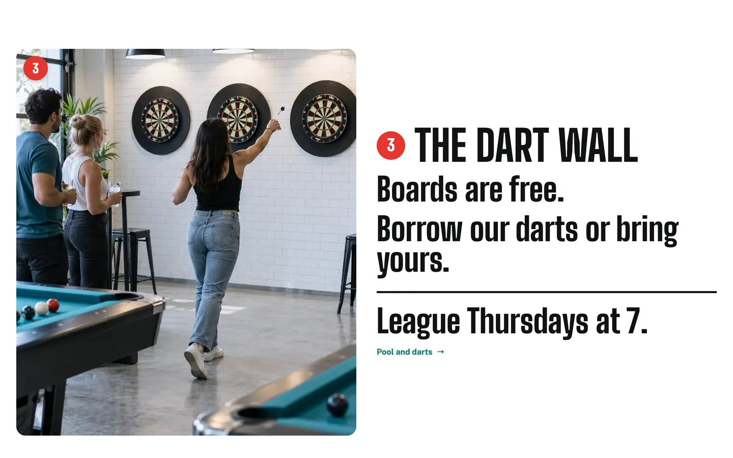 Pocket: The dart wall