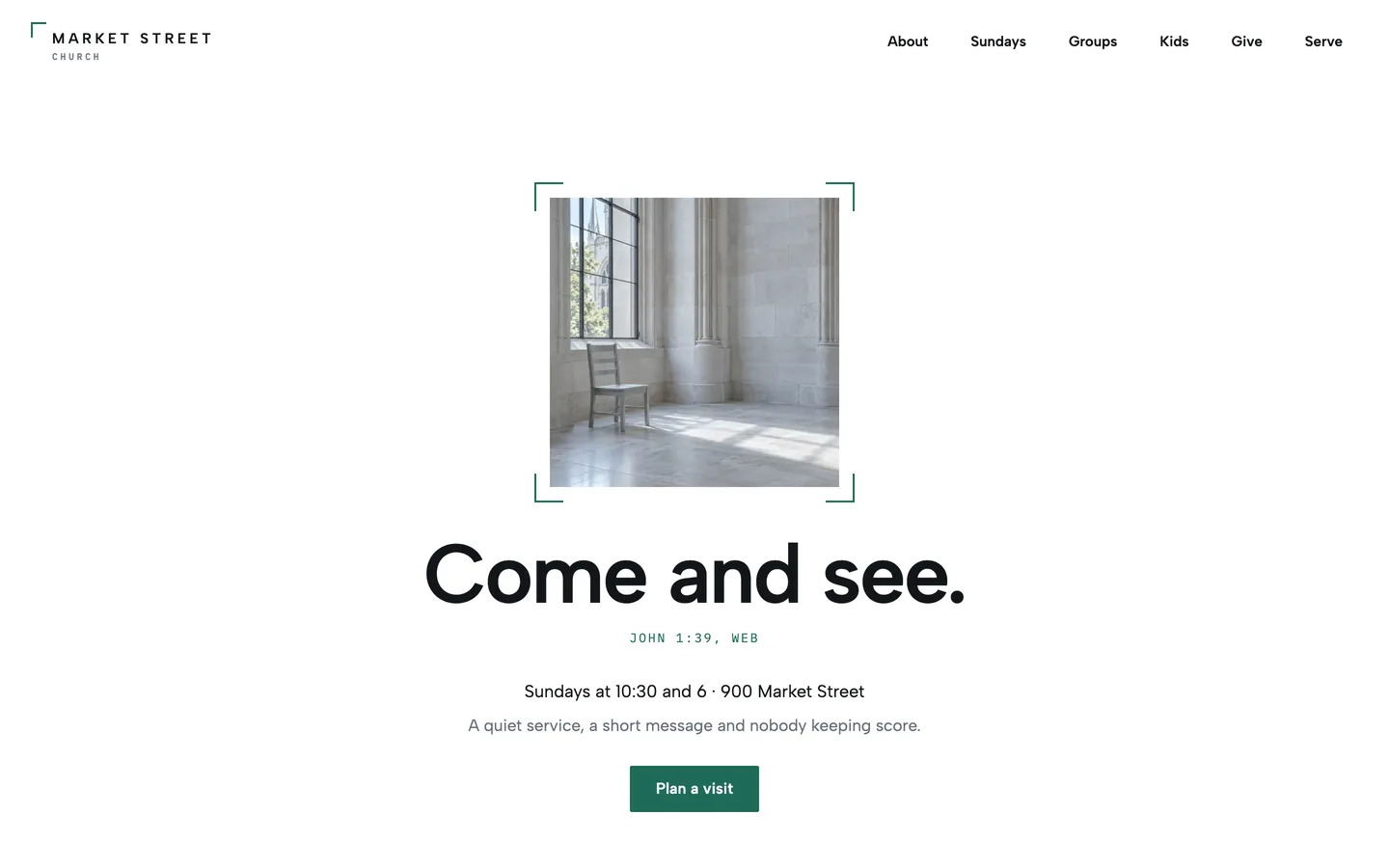 Quoin: Home / come and see