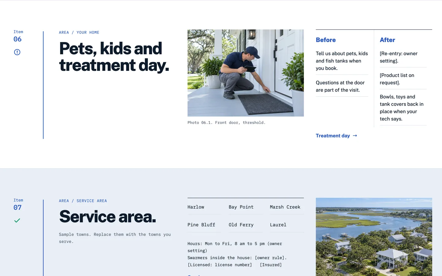 Sill: Pets, kids and treatment day