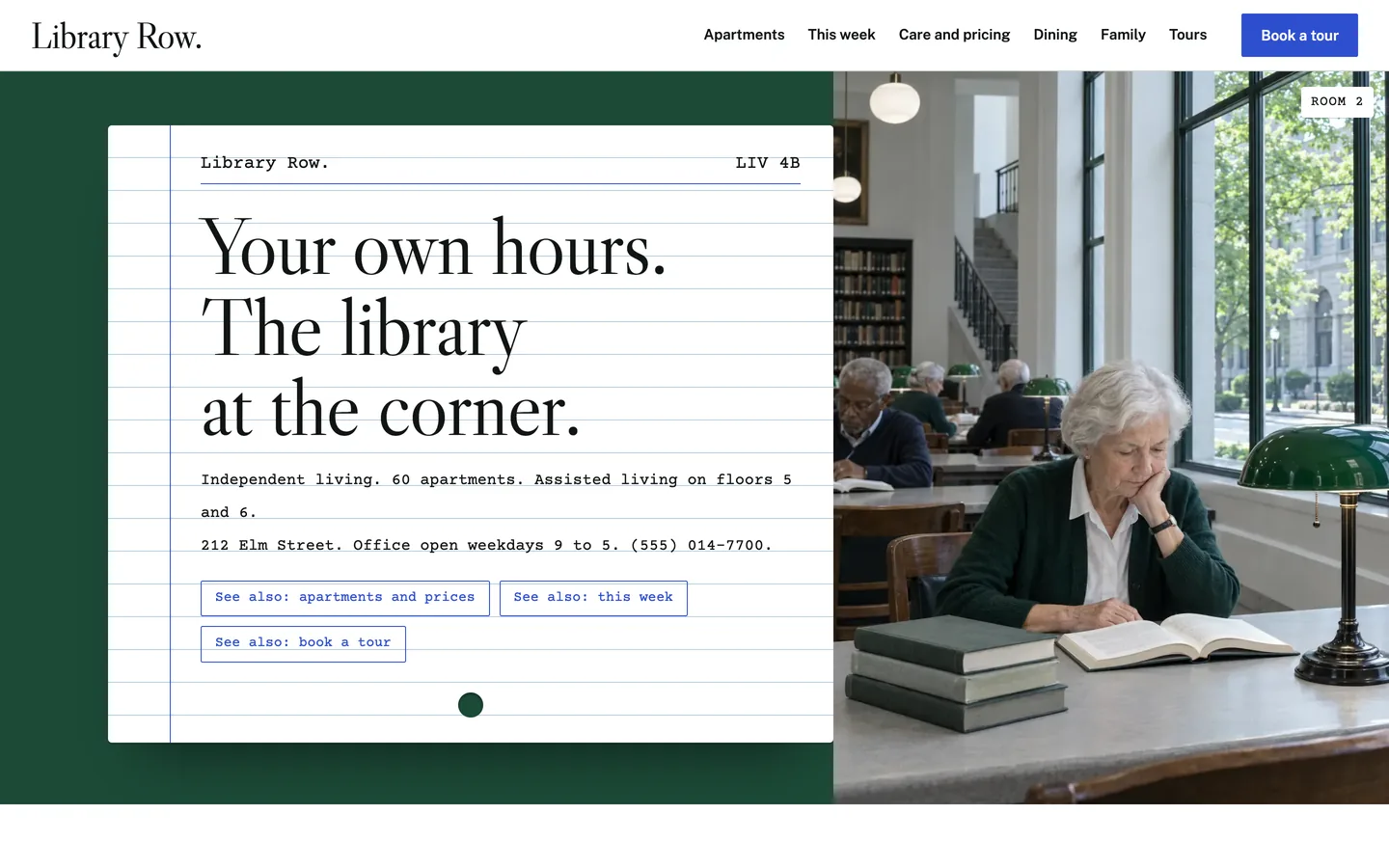 Stacks website template homepage