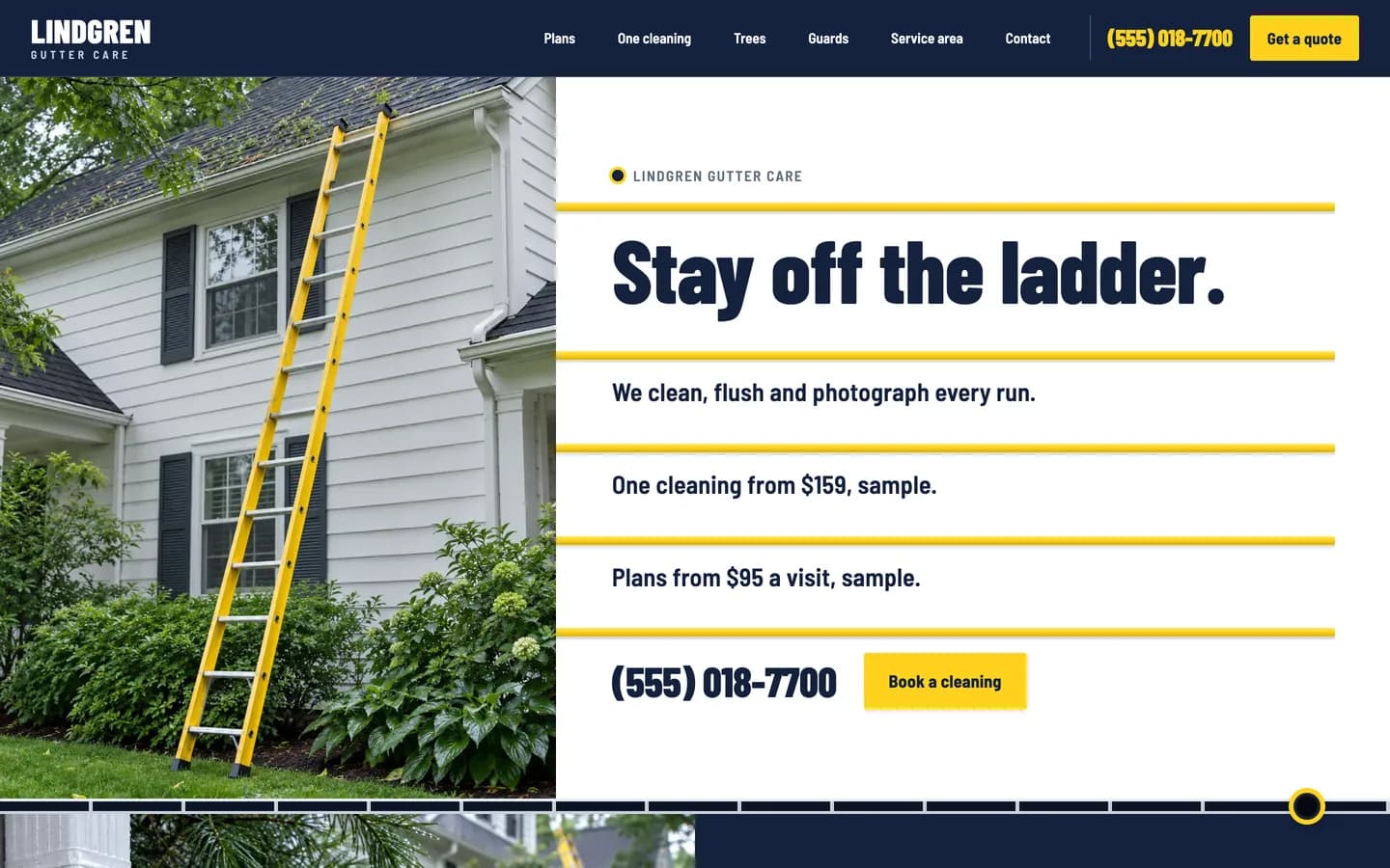 Trough: Home / stay off the ladder