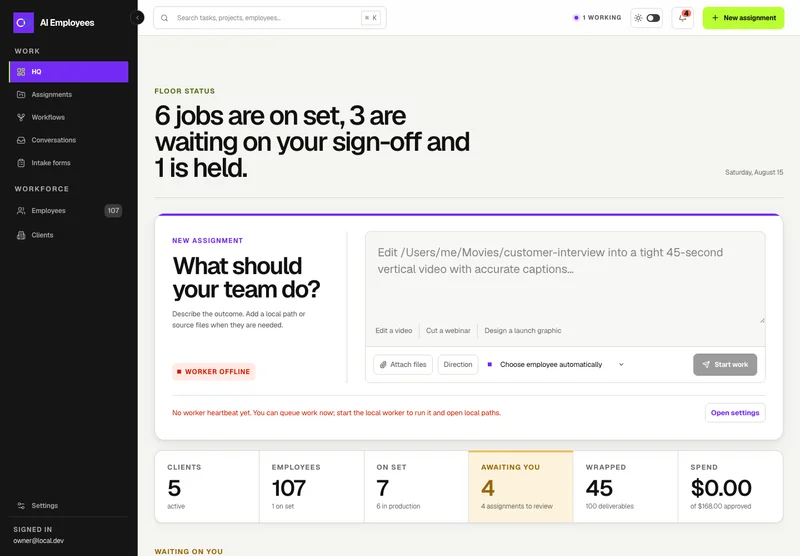 AI Employees command center